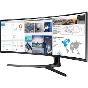 Samsung C49J890DKN 48.9" Double Full HD (DFHD) Curved Screen LED LCD Monitor - 32:9 - Charcoal Black Hairline - 49" (1244.