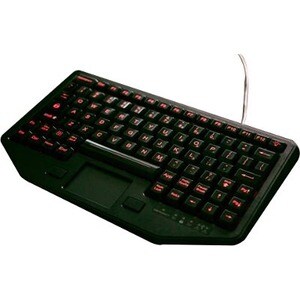 Gamber-Johnson Keyboard - Cable Connectivity - USB Interface - TouchPad - 88 Key(s) - Emergency Hot Key(s)