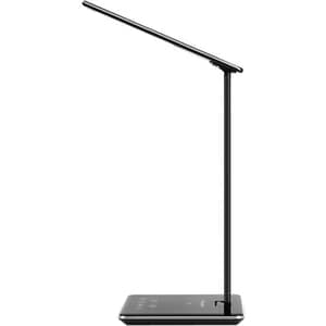 Aluratek LED Foldable Desk Lamp with Built-in Wireless Charging Pad - 5 W LED Bulb - Foldable, Dimmable, Adjustable Bright