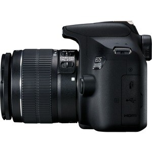 Canon EOS 2000D 24,1 Megapixel Digitale Spiegelreflexkameragehäuse mit Objektiv - 18 mm - 55 mm Brennweite - Schwarz - Aut