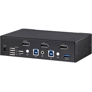 StarTech.com KVM-Switchbox - TAA-konform - 2 Computer - 1 Lokaler Benutzer(n) - 3840 x 2160 - 8 x USB - 3 x DisplayPort - 