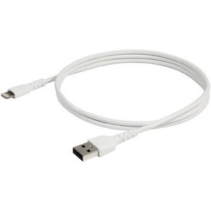 StarTech.com 3 foot/1m Durable White USB-A to Lightning Cable, Rugged Heavy Duty Charging/Sync Cable for Apple iPhone/iPad