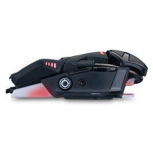 Mad Catz The Authentic R.A.T. 4+ Optical Gaming Mouse - PixArt PMW3330 - Cable - Black - 1 Each - USB 2.0 - 7200 dpi - 9 B