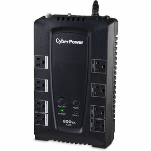 CyberPower CP800AVR AVR UPS Systems - 800VA/450W, 120 VAC, NEMA 5-15P, Compact, 8 Outlets, PowerPanel® Personal, $200000 C