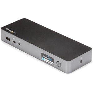StarTech.com USB-C & USB-A Dock - Hybrid Universal Laptop Docking Station with Dual Monitor Display 4K 60Hz HDMI & Display