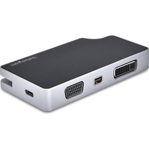 StarTech.com USB C Multiport Video Adapter - 4K 60Hz UHD Portable 5-in-1 USB Type C to HDMI 2.0, mDP, VGA or DVI, PD 3.0, 