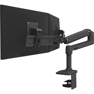 Ergotron Mounting Arm for Monitor - Matte Black - 2 Display(s) Supported - 63.5 cm (25") Screen Support - 10 kg Load Capac