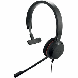 Jabra EVOLVE 20 有线 头戴式 Mono 耳机 - 黑 - 单声道 - 上耳式 - 降噪 麦克风 - 降噪 - USB