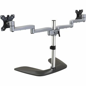 StarTech.com Dual Monitor Stand, Ergonomic Desktop Monitor Stand for up to 32"(17.6lb/8kg) VESA Displays, Free-Standing Ad