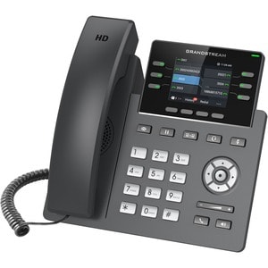 Grandstream IP Phone - Corded - Corded - Desktop - 3 x Total Line - VoIP - 2 x Network (RJ-45) - PoE Ports