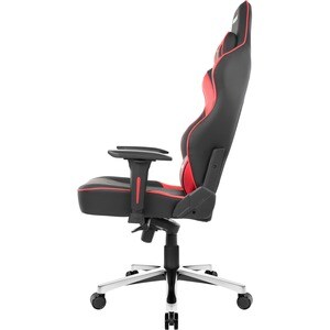 AKRacing Masters Series Max Gaming Chair - For Gaming - Metal, PU Leather, Foam, Aluminum - Black, Red