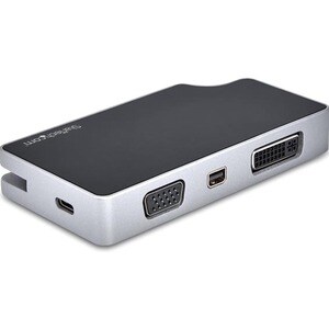 StarTech.com USB C Multiport Video Adapter - 4K 60Hz UHD Portable 5-in-1 USB Type C to HDMI 2.0, mDP, VGA or DVI, PD 3.0, 