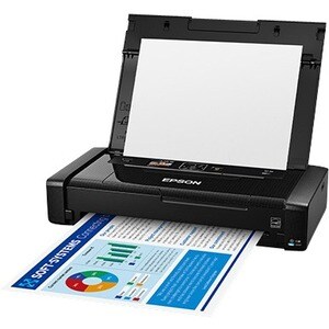 Epson WorkForce WF-110 Portable Inkjet Printer - Color - 14 ppm Mono / 11 ppm Color - 5760 x 1440 dpi Print - 20 Sheets In