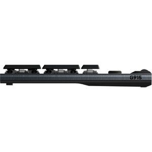Logitech G915 Gaming Keyboard - Wireless Connectivity - USB Interface - Danish, Nordic, Swedish, Finnish - Black - Mechani