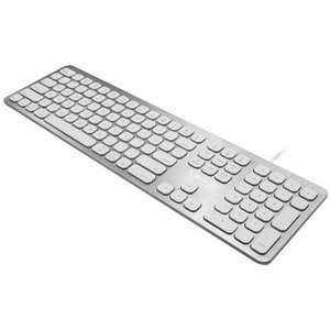 Macally Ultra Slim USB Wired Keyboard with 2 USB Ports For Mac - Cable Connectivity - USB Interface - 110 Key(s) - Compute