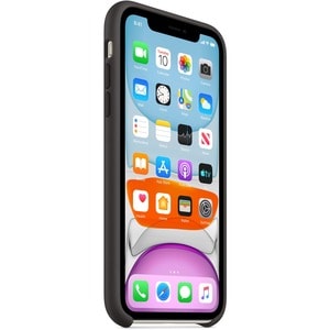 Apple Case for Apple iPhone 11 Smartphone - Black - Silky - Scratch Resistant, Drop Resistant - Silicone, MicroFiber