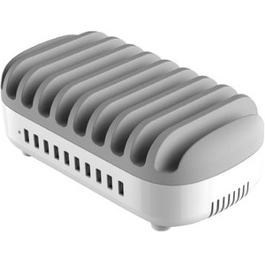 Compulocks 10 Ports USB Charging Dock Station With UK Plug - 10 USB ports, Cooling fan, Multi-protection Safety System, Hi