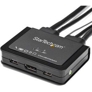 StarTech.com KVM-Switchbox - 2 Computer - 3840 x 2160 - 4 x USB - 3 x DisplayPort - Desktop