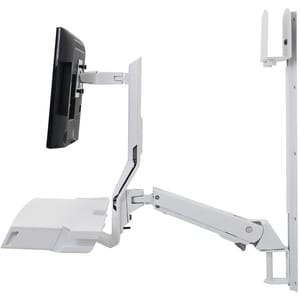 Ergotron StyleView Wall Mount for Monitor, Keyboard, Bar Code Scanner, CPU, Mouse - White - 1 Display(s) Supported - 24" S