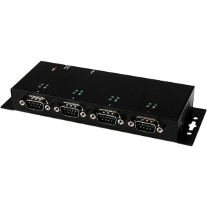 4 PORT USB TO DB9 RS232 SERIAL ADAPTER HUB INDUSTRIAL DINRAIL AND WALL MOUNTABLE - USB TO RS 232 SERIAL ADAPTER 4-PORT - U