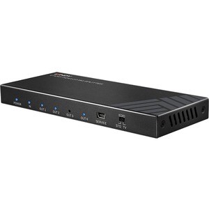 LINDY Signalverteiler - Metall - 3840 × 2160 - 1 x HDMI Ein - 4 x HDMI Aus