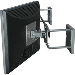 R-Go R-Go Steel Mounting Bracket for Monitor, Display Screen - Silver - Horizontal/Vertical - Height Adjustable - 1 Displa