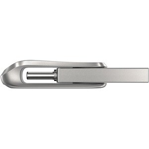 SanDisk Ultra Dual Drive Luxe 128 GB USB 3.1 (Gen 1) Type A, USB 3.1 (Gen 1) Type C Flash Drive - Stainless Steel - 150 MB