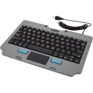 Clavier Gamber-Johnson - USB Type A Interface - Pavé tactile - Anglais (US) - Caoutchouc Siliconé Pavé Numérique - 76 Touc