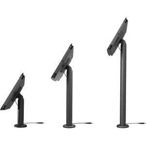 Compulocks iPad 10.2" Space Enclosure Tilting Stand 4" Black - High Grade Aluminum Enclosure, Quick Lock and Unlock Keyed 