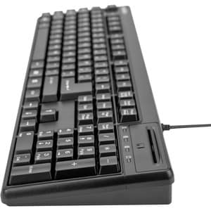 Rocstor KS20T Security USB Keyboard with Built-in Smartcard Reader - 104 Key - Common Access Card CAC Compatible - PIV Com