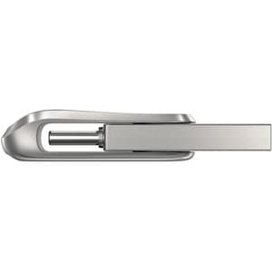 SanDisk Ultra Dual Drive Luxe 128 GB USB Type C, USB Type A Flash Drive - Stainless Steel - 150 MB/s Read Speed - 1 / Piece