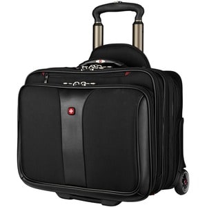 Wenger Patriot II Travel/Luggage Case (Roller) for 15.4" to 17" Notebook - Black - Polyester Body - Trolley Strap - 16.1" 