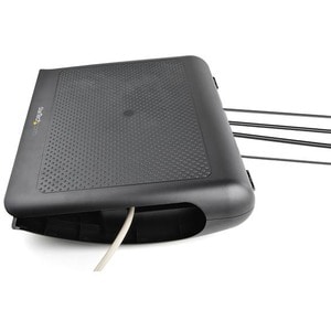 StarTech.com Reposapiés Ergonómico Basculante con Gestor de Cables/Almacenamiento - Soporte para Debajo del Escritorio - A