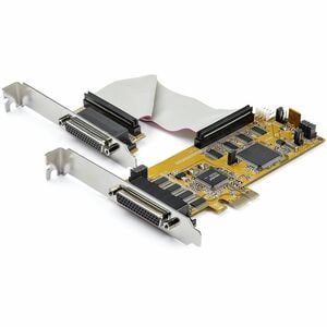 StarTech.com Multiport Serial Adapter - Yellow - TAA Compliant - PCI Express x1 - 8 x DB-9 - Serial, Via Cable - 921.40 kb