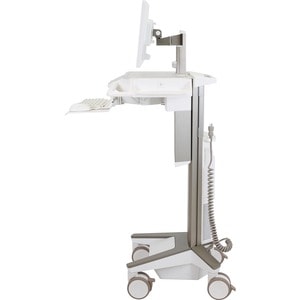 Ergotron CareFit Medical Cart - TAA Compliant - Push/Pull Handle - 17 kg Capacity - 4 Casters - 127 mm Caster Size - White