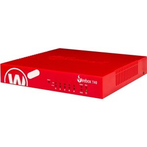 WatchGuard Firebox T40 Network Security/Firewall Appliance - 5 Port - 1000Base-T - Gigabit Ethernet - 4 x RJ-45 - 1 Year T
