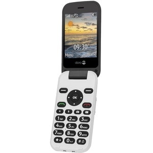 Doro 6621 Feature Phone - 7.1 cm (2.8") 320 x 240 - 3G - Black, White - Flip - MediaTek MT6276A SoC - 1 SIM Support - SIM-