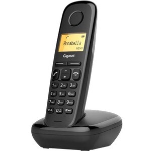 Gigaset A170 DECT Cordless Phone - Black - Cordless - Corded - 300 m Range - 1 x Handset - 1 Simultaneous Calls