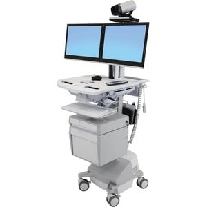 Ergotron StyleView Monitor Cart - 17.69 kg Capacity - 4 Casters - Aluminium