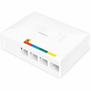 Digitus Montagegehäuse für Kabelkasten, Faseroptischer Koppler, Spleißkassette - Grau - Polycarbonat, Acrylnitril-Butadien