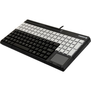 CHERRY SPOS (Small Point of Sale) Touchpad MSR Keyboard - 123 Keys - QWERTY Layout - 60 Relegendable Keys - Touchpad - Mag