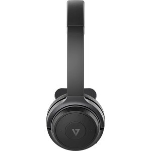 V7 H605M Wireless On-ear, Over-the-head Mono Headset - Black, Grey - Microsoft Teams Certification - Monaural - Supra-aura