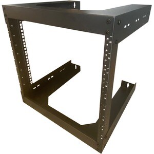 4XEM 12U 18" Deep Wall Mount for Switches and Rackmount Networking Equipment- Black - 18" Deep Wall Mounted 12U Open Wall 