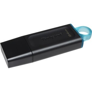 Unidad flash Kingston DataTraveler Exodia - 64 GB - USB 3.2 (Gen 1) - Negro, Verde azulado