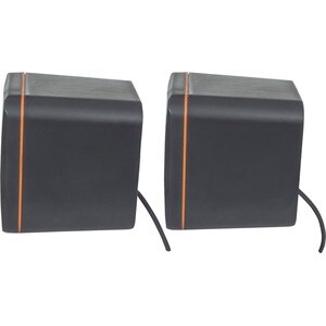 2600 Series Speaker System, Small Size, Big Sound, Two Speakers, Stereo, USB power, Output: 2x 3W, 3.5mm plug for sound, I