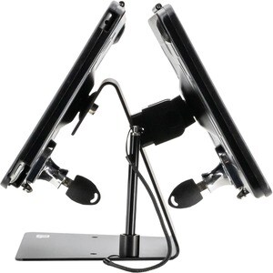 CTA Digital Security Dual-Tablet Kiosk Stand for iPad Air 3 (2019), iPad Pro 10.5 and iPad 10.2 Gen 7th/ 8th/ 9th, Black -