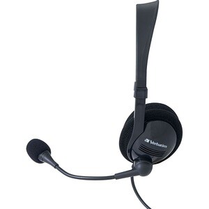 Verbatim Stereo Headset with Microphone and In-Line Remote - Stereo - USB Type A - Wired - 32 Ohm - 20 Hz to 20 kHz - Over