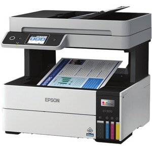 Epson EcoTank Pro ET-5170 Inkjet Multifunction Printer-Color-White-Copier/Fax/Scanner-4800x1200 dpi Print-Automatic Duplex