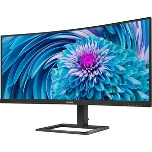 Philips 346E2CUAE 34" Class WQHD Curved Screen LCD Monitor - 21:9 - Textured Black - 86.4 cm (34") Viewable - Vertical Ali