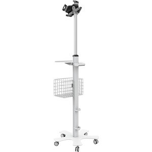CTA Digital Medical Mobile Floor Stand with VESA Tablet Security Holder - Up to 12.90" Screen Support - Floor